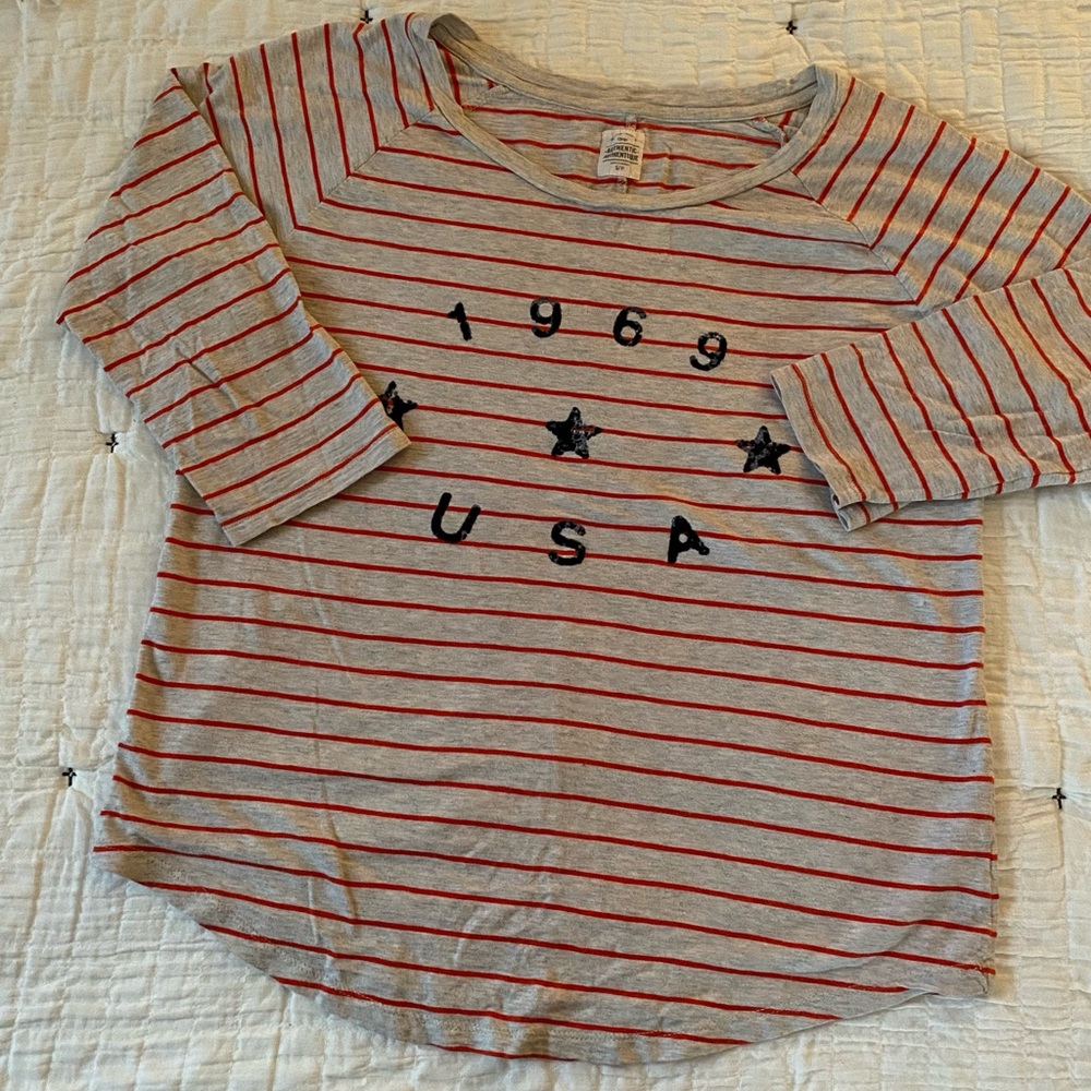Gap Red White and Blue Long Sleeve Tee